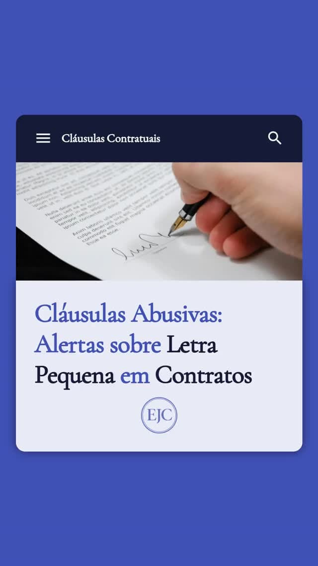Você realmente sabe o que está assinando? 

Muitas vezes, a...